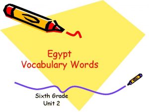 Egypt Vocabulary Words Sixth Grade Unit 2 Words