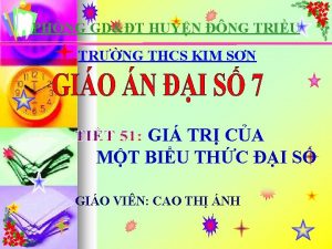PHNG GDT HUYN NG TRIU TRNG THCS KIM