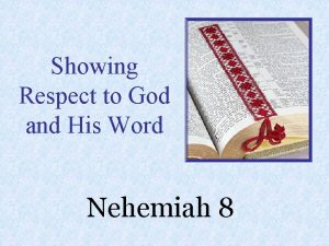 God respect his word