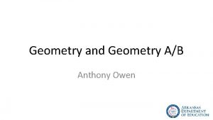 Geometry and Geometry AB Anthony Owen Smart Core