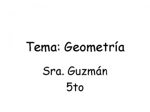 Tema Geometra Sra Guzmn 5 to Vocabulario 1