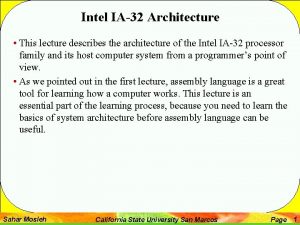 Ia32 architecture