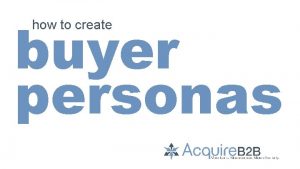 buyer personas how to create Table of Contents