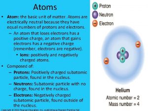 What is the basic unit of matter?