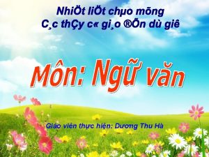 Gio vin thc hin Dng Thu H Trnh