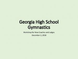 Georgia high school gymnastics