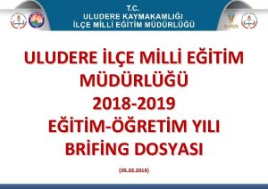 ULUDERE LE MLL ETM MDRL 2018 2019 ETMRETM