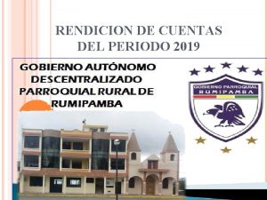 RENDICION DE CUENTAS DEL PERIODO 2019 MARCO CONCEPTUAL