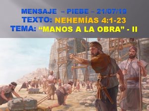 Nehemias con una mano