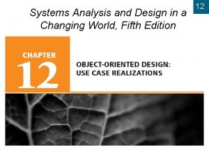 Systems Analysis and Design in a Changing World