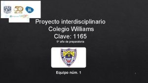 Proyecto interdisciplinario Colegio Williams Clave 1165 5 ao