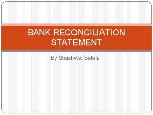Reconciliation statement definition