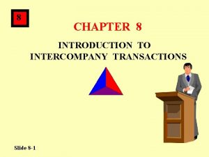 8 CHAPTER 8 INTRODUCTION TO INTERCOMPANY TRANSACTIONS Slide