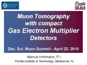 Muon Tomography with compact Gas Electron Multiplier Detectors