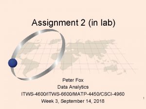 Assignment 2 in lab Peter Fox Data Analytics