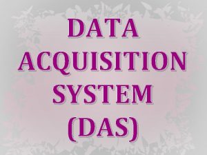 Data acquisition system شرح
