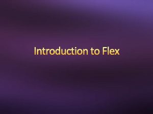 Flex file format
