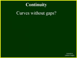 Continuity Curves without gaps Animation infinite length Continuity