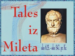 Karta Male Azije Tales iz Mileta je slau