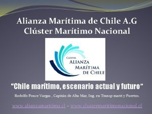 Alianza Martima de Chile A G Clster Martimo