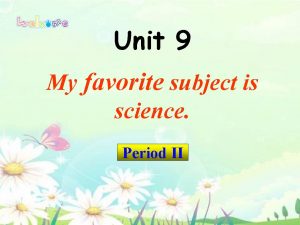 Unit 9 school subjects