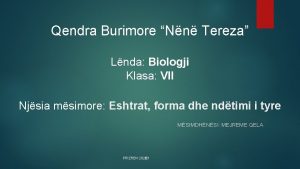 Qendra Burimore Nn Tereza Lnda Biologji Klasa VII