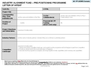 Industry alignment fund