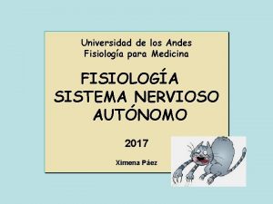 Universidad de los Andes Fisiologa para Medicina FISIOLOGA