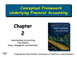 Conceptual Framework Underlying Financial Accounting Chapter 2 Intermediate