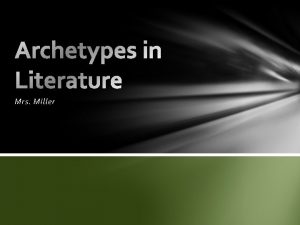 Archetype definition literature
