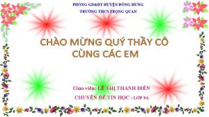 PHNG GDT HUYN NG HNG TRNG THCS TRNG