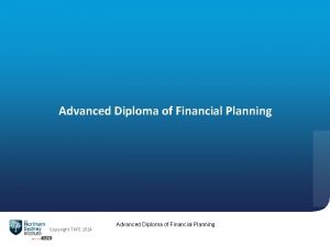 Financial planning tafe