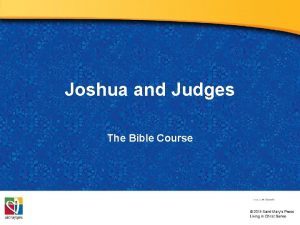 Joshua and Judges The Bible Course Document TX