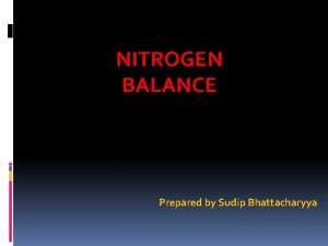 Nitrogen balance