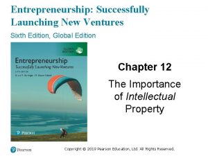 Entrepreneurship Successfully Launching New Ventures Sixth Edition Global