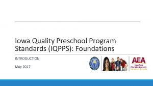 Iowa quality preschool program standards