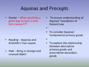 Aquinas precepts