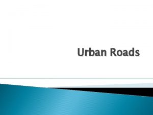Urban road patterns
