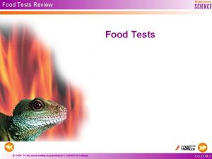 Food Tests Review Food Tests OUP To be