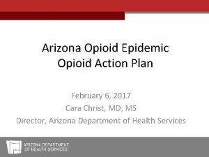 Arizona Opioid Epidemic Opioid Action Plan February 6