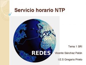 Servicio horario NTP Tema 1 SRI Vicente Snchez