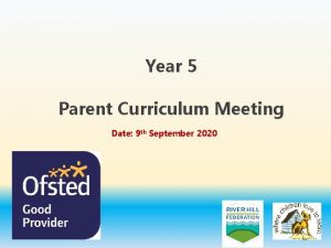 Curriculum meeting for parents