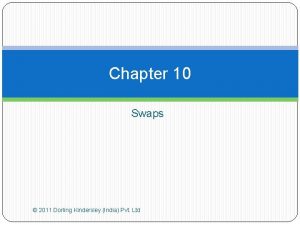 Chapter 10 Swaps 2011 Dorling Kindersley India Pvt