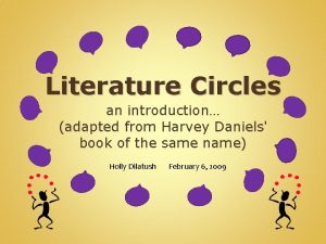 Literature circles harvey daniels