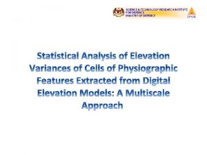 Digital Elevation Models DEMs The Global Digital Elevation