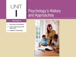 Module 3 subfields in psychology