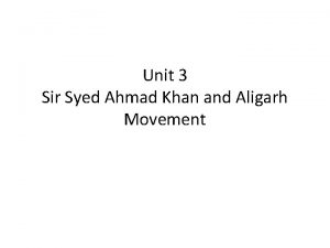 Aligarh movement