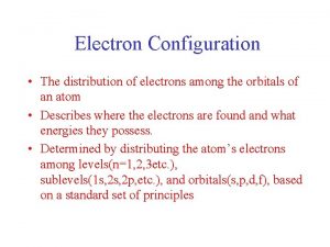 Christmas tree electron configuration