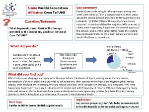 Name Vasiliki Saounatsou Affiliation Cwm Taf UHB QuestionRationale