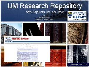 UM Research Repository http eprints um edu my
